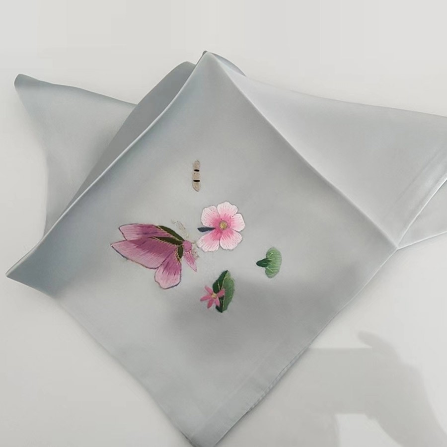 真丝绣花手绢